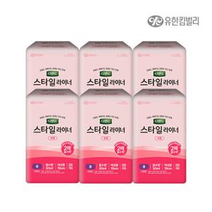 디펜드 스타일 라이너 무향 롱, 28개입, 6개, 여성용, 요실금, 팬티라이너