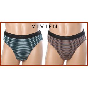 [비비안(언더웨어)]젠토프 착한가격 스트라이프 면스판 남성 삼각팬티 2종1택 PT3909G