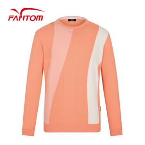 [팬텀] 남성 컬러 배색 라운드 니트
