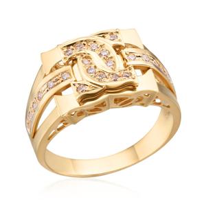 [비앤비골드] 14K 와이드 더블 크로스 볼드 반지 NPR7424