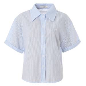 [에이비에프지]심플자수포인트 스트라이프반팔블라우스 APY5HB48G