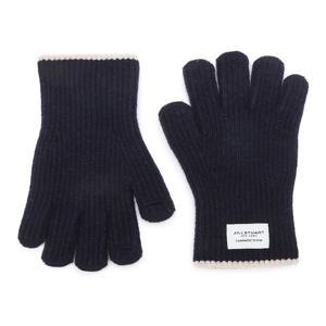 [질스튜어트] 네이비 울 캐시미어 혼방 라인 배색 핑거홀 장갑 JAGV4F620 N2