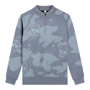 클라우스 남성골프웨어 자카드 스컬 방풍 풀오버니트 FH24WM2408