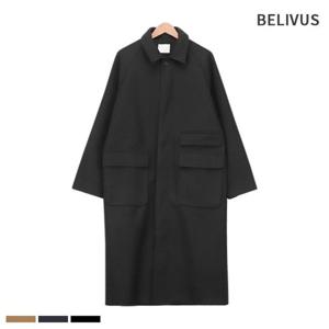 빌리버스 남자 싱글 코트 롱코트 울 혼방 레글런 코트 BOID007