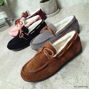 [도매신] 털신발 모카신 로퍼 단화 겨울 방한화 K-35