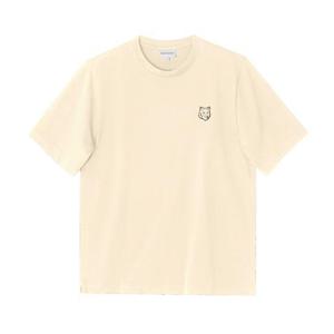 메종키츠네 볼드 폭스 헤드 패치 오버사이즈 티셔츠 LM00107KJ01