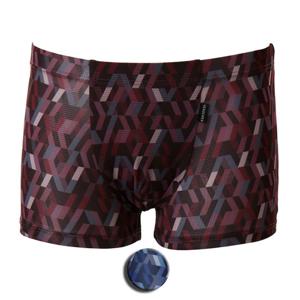 비너스 부드러운 착용감 폴리 스판 기하학 나염 남성 드로즈 팬티 VMP7231T