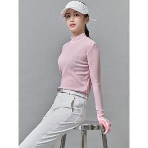빈폴골프 여성 넥변형 플리츠 긴팔 티셔츠 - 핑크 BJ5241A05X