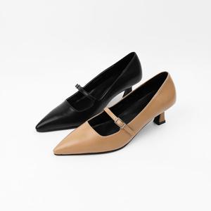 [신난다슈] 여성 구두 펌프스 힐 5cm 2종 여자 스틸레토 메리제인 발편한 미들힐 NF252460P