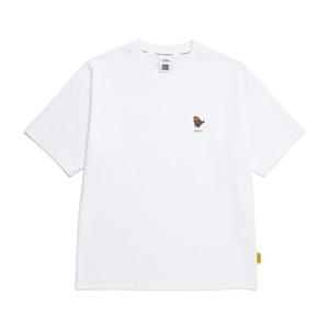 내셔널지오그래픽 N252UTS930 동물 와펜 세미오버핏 반팔 티셔츠 WHITE