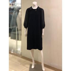 벨리시앙 세이브존01 니트 칼라 쉬폰 배색 원피스 OP4102