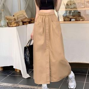 패션] 허리밴딩 앞트임 롱스커트 JSC24061206 스커트 여성 롱