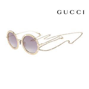 (국내당일발송) 구찌 명품 체인 스트랩 선글라스 GG1113S 002 라운드 메탈 여자