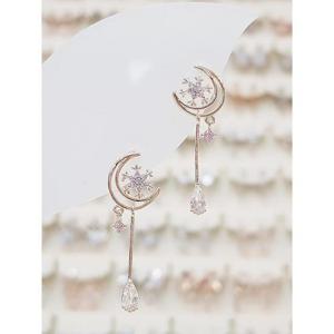 볼라레 세이브존01 도라다 눈꽃 큐빅 드롭 귀걸이 spe1315