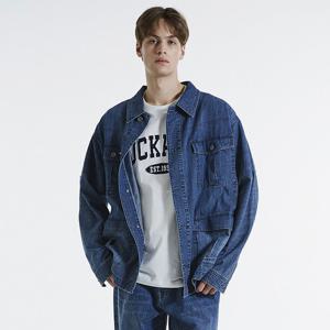 [버커루]남성 밀리터리 카라 4포켓 데님 자켓 B245DJ101P