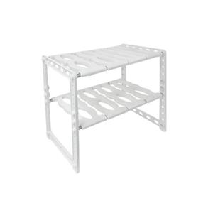 화이트 싱크라인 2단 선반 냄비 수납 정리 싱크대 싱크선반 씽크선반 싱크인선반 씽크인선반 싱크대정리선