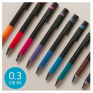 쥬스업 젤잉크 볼펜 0.3mm (5개 1타) 젤펜 필기펜 젤볼펜 컬러펜 문구용펜 사무용펜 학용품펜 필기도구 젤