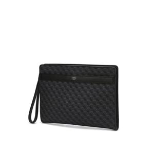 [루이스 그리드] 블랙 DD 패턴 PVC 클러치 DBBA5E034J