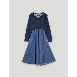 [코데즈컴바인]니트카라 저지 원피스셋업 (CKA-OP504W2)