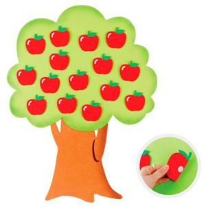 유니아트 어린이집환경판 (펠트) 사과나무 신형 투톤 유치원환경판 구성용품 펠트사과나무 만들기놀이 만들