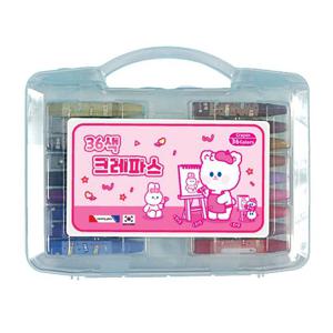 모닝글로리 크레파스 36색 (핑크) 미술크레파스 36색크레파스 유치원크레파스 유아크레파스 어린이집크레파