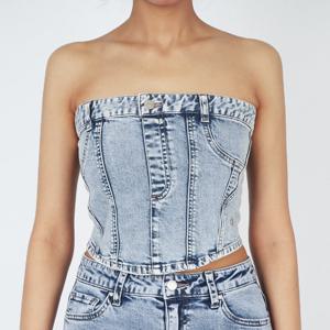 [게스]게스 여성 데님 뷔스티에 미디엄블루 YO6D0275 M