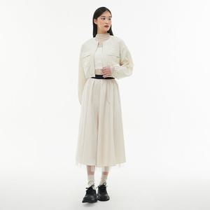 [랩](SET-하의) 밑단 메쉬 배색 플레어 스커트(AQ1WS269)