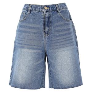 [에이비에프지]백 프린팅 포인트 반 밴딩 5부 데님 반바지 APZ5QE31G