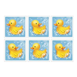 논슬립(6매) 까꿍아기오리 NSF-32117 미끄럼방지스티커 데코스티커 욕실스티커 욕조스티커 욕조논슬립스티