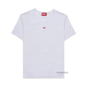 [디젤] SS25 여성 D 패치 자수 티셔츠 A14962 0GRAI 100