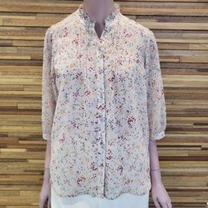 올앤선드리 M백화점 잔꽃프린트 블라우스 A5M4B484(L/BEIGE)