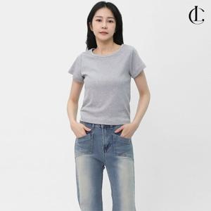 엘케이트 여자 기본 반팔티 베이직 크롭 티셔츠 LID010
