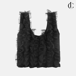 엘케이트 여성 쉬폰 셔링 토트백 태블릿수납 여름 손가방 보부상가방 LAIN029