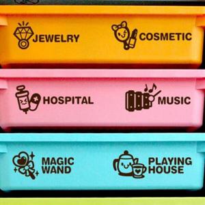 아트박스/제제데코 장난감 정리해요 수납스티커 여아용 *8piece*