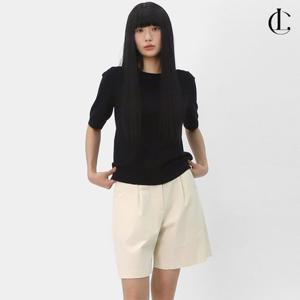 엘케이트 여자 반팔니트 기본 라운드 얇은 니트티 LNHT001