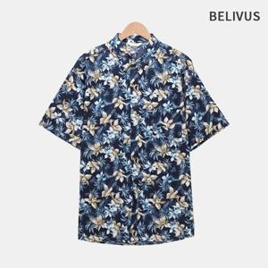 빌리버스 남자 반팔 셔츠 하와이안 플라워 남방 BBI113