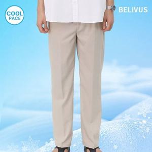 빌리버스 남성 냉감 슬랙스 스판 팬츠 밴딩 바지 BABP074