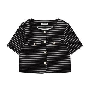 [잠뱅이]여성) 단가라 금장 자켓_BN2WWJ174-BK