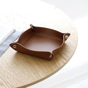 리더스토어 가죽 다용도 미니 접이식 고급 수납함 수납함 정리함 트레이 가죽제품 가죽소품