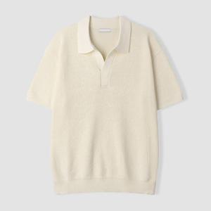 [리빌모아]남자 하찌 와이넥 세미 오버 반팔 니트티 AS-KNH-Q018