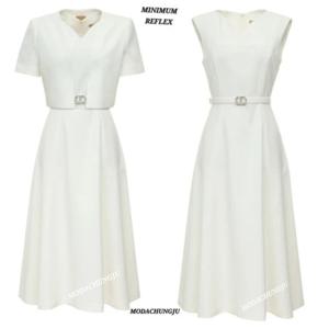 [미니멈]MD 자켓 브이넥 플레어 원피스 셋트 MD MYBAWO4210 A_CJ