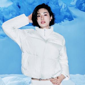 내셔널지오그래픽 N254WDW870 여성 나나 패딩 하이넥 구스다운 점퍼 O/WHITE