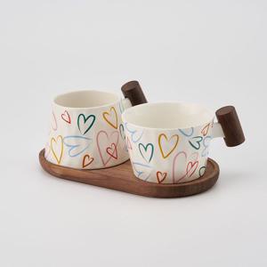 티로직 계수나무 200ml 하트머그컵+오발트레이2인세트