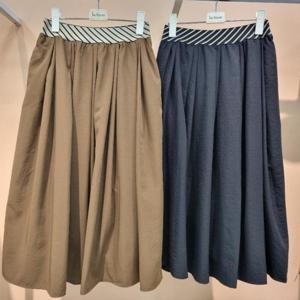 라티움 HC34 사선줄 허리밴딩 포인트 풍성한 느낌 가을치마 T2533sk01