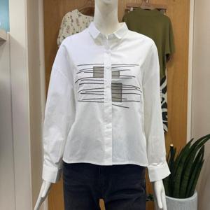 클리지 DP01 자수 스퀘어 셔츠 블라우스 CP7WBL13