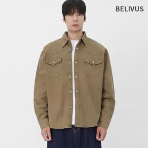 빌리버스 남자 셔츠 자켓 가을 환절기 오버핏 사파리 남방 BLS037