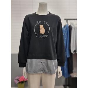 아날도바시니 세이브존02 셔츠배색맨투맨티 AY10TS04S