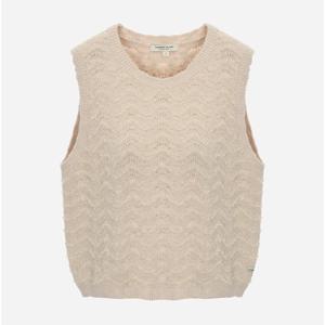 [써스데이아일랜드]물결조직 라운드넥 베스트 T256MVT131W