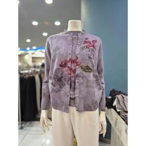 포라리 세이브존05 라일락 미스트 플라워 프린트 가디건 LB4K415