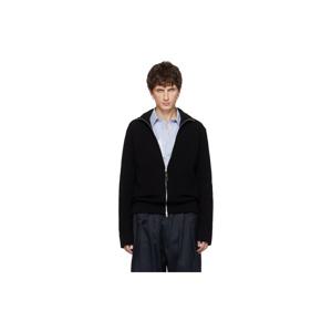 26 SS 메종마르지엘라 남성 블랙 집업 니트 재킷 252168M202000